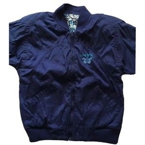 Vintage Le Coq Sportif Womens Blue Windbreaker Spring Full Zip Jacket XS/S